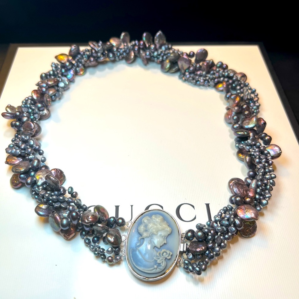 Vintage Baroque Style Natural Pearl Necklace